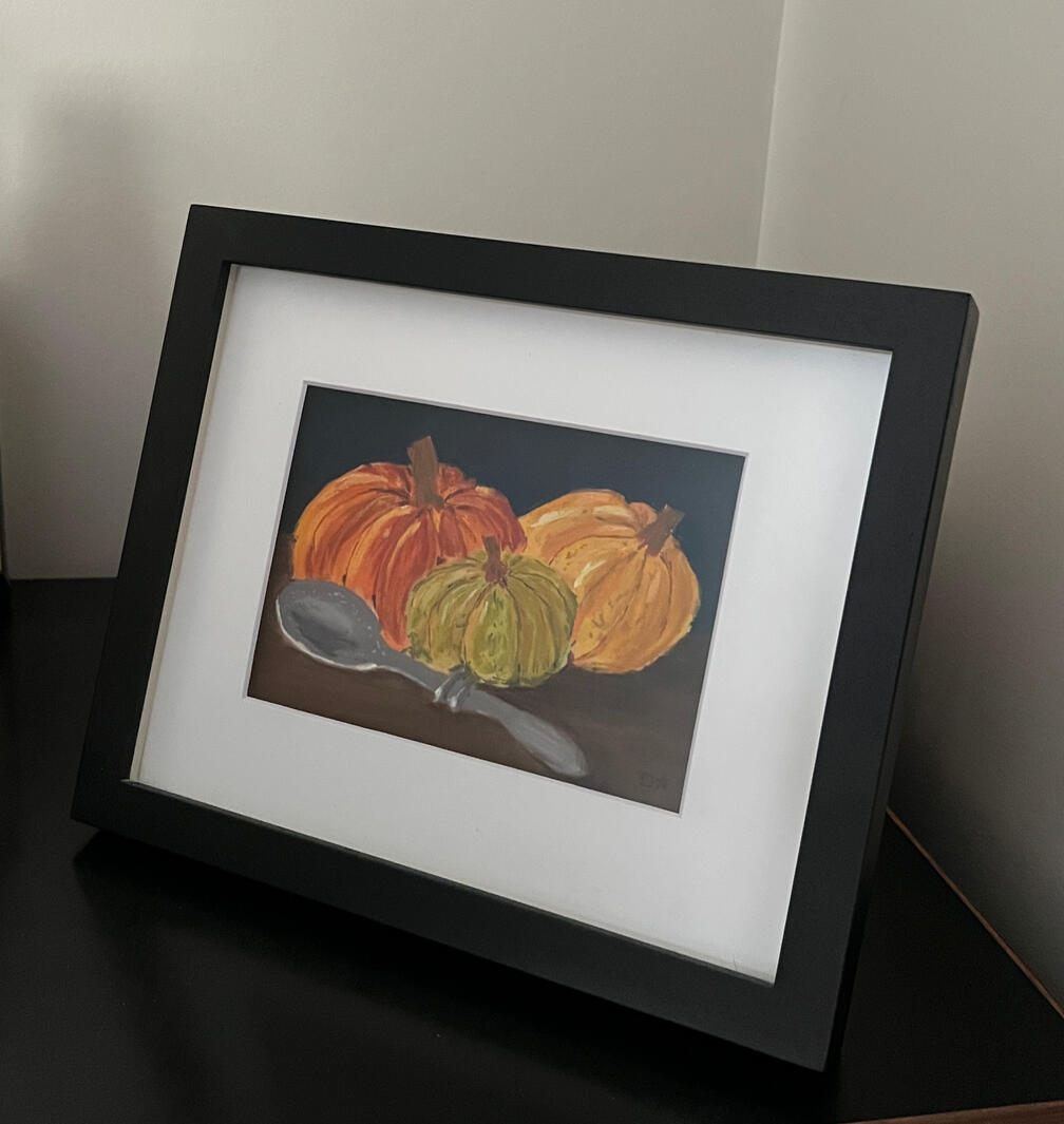 Pumpkin Still Life Pastel