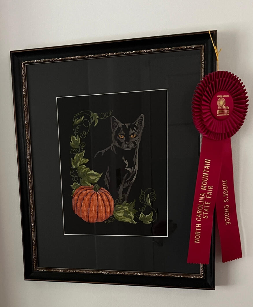 Fall Cat Cross Stitch